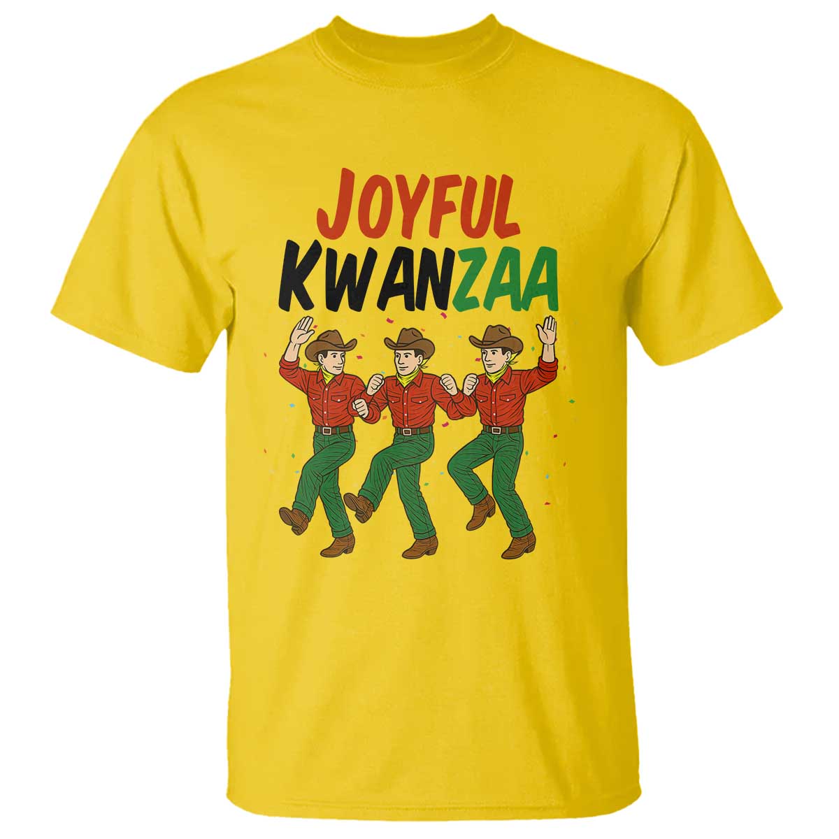 Joyful Kwanzaa Cowboy T Shirt Festival Of Lights African Heritage Gift - Wonder Print Shop