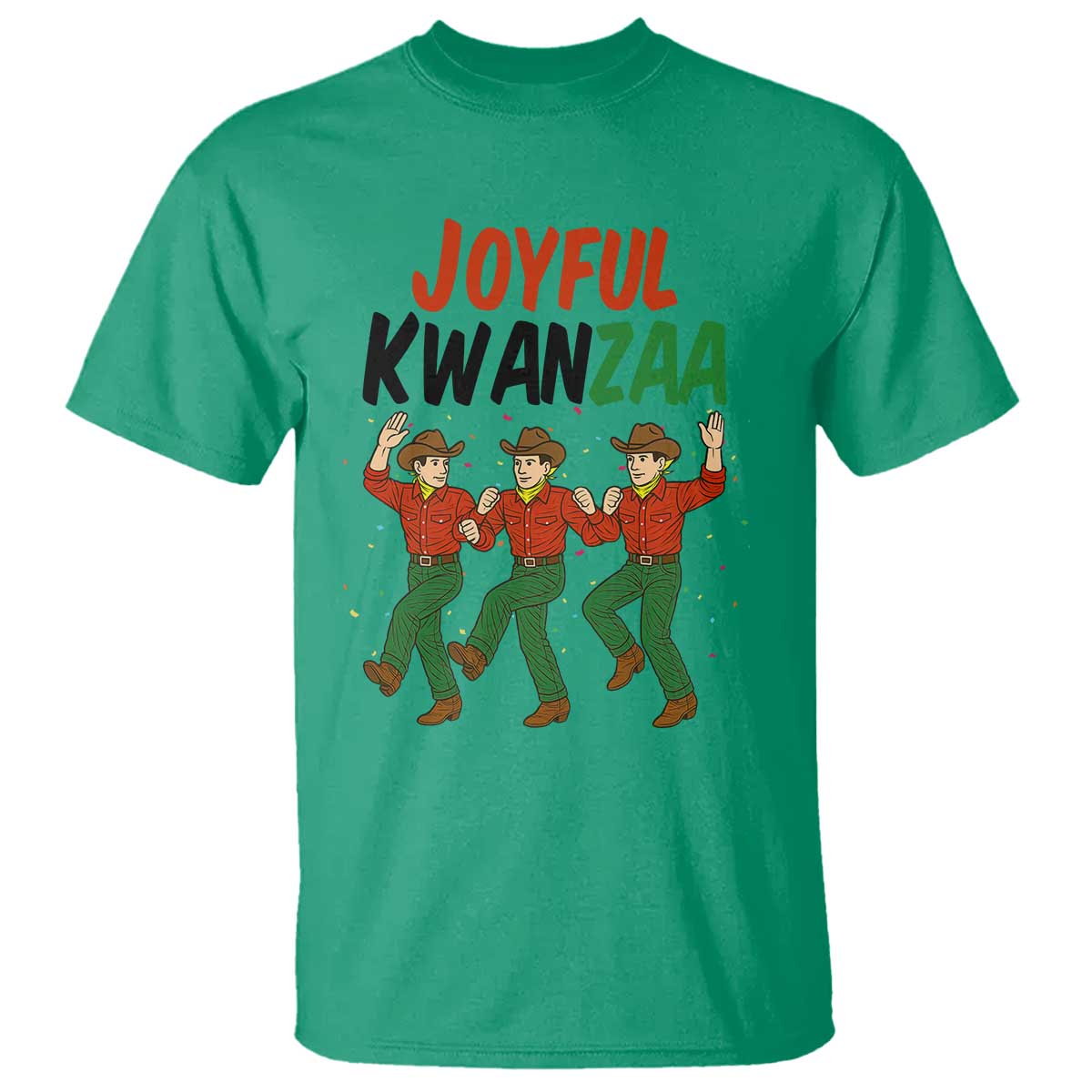 Joyful Kwanzaa Cowboy T Shirt Festival Of Lights African Heritage Gift - Wonder Print Shop