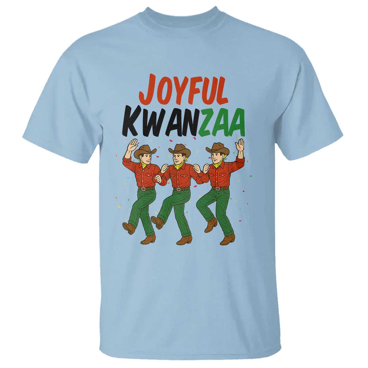 Joyful Kwanzaa Cowboy T Shirt Festival Of Lights African Heritage Gift - Wonder Print Shop