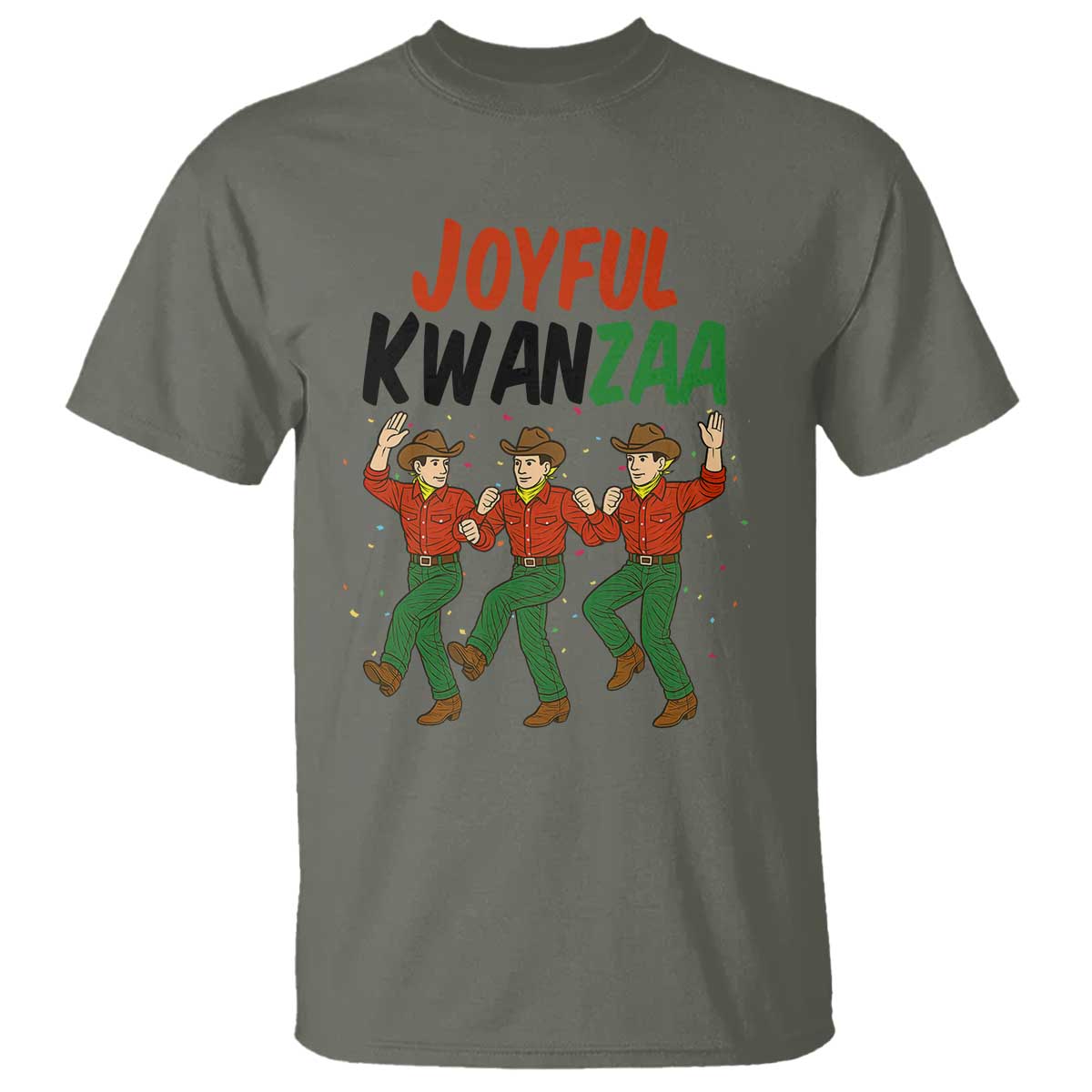 Joyful Kwanzaa Cowboy T Shirt Festival Of Lights African Heritage Gift - Wonder Print Shop