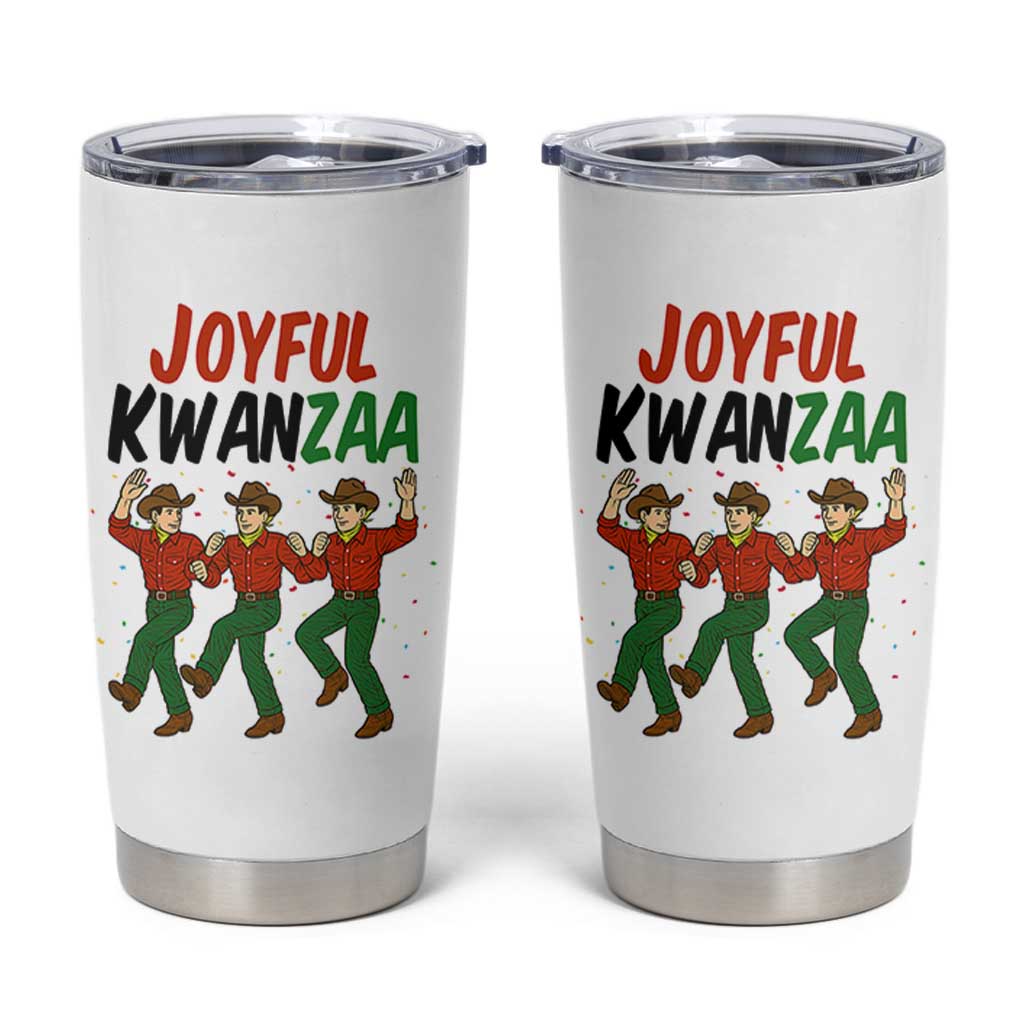 Joyful Kwanzaa Cowboy Tumbler Cup Festival Of Lights African Heritage Gift - Wonder Print Shop
