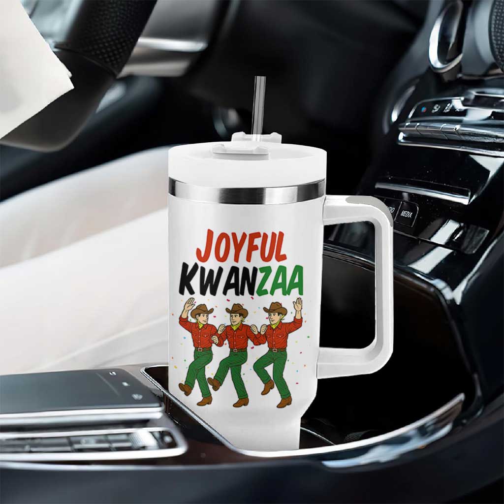 Joyful Kwanzaa Cowboy Tumbler With Handle Festival Of Lights African Heritage Gift - Wonder Print Shop