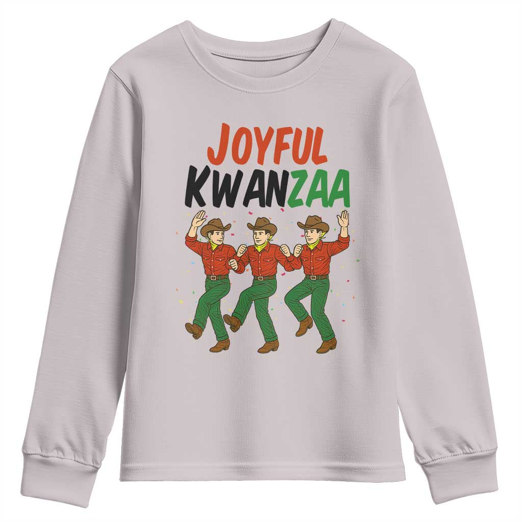 Joyful Kwanzaa Cowboy Youth Sweatshirt Festival Of Lights African Heritage Gift - Wonder Print Shop