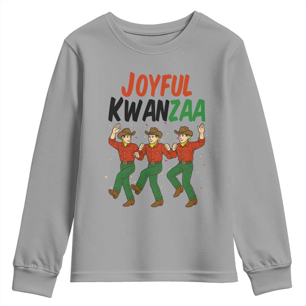 Joyful Kwanzaa Cowboy Youth Sweatshirt Festival Of Lights African Heritage Gift - Wonder Print Shop