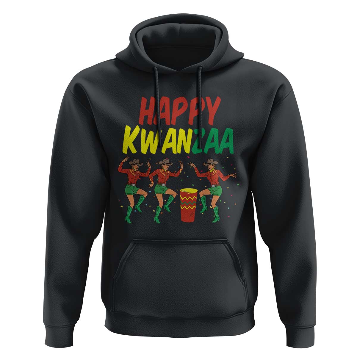 Joyful Kwanzaa Cowgirl Dance Hoodie African Heritage Festival Gift - Wonder Print Shop
