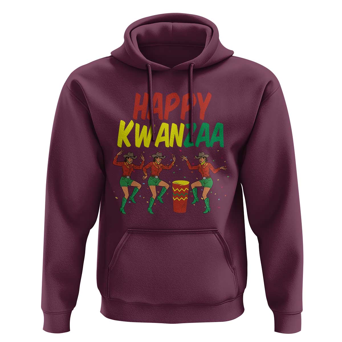 Joyful Kwanzaa Cowgirl Dance Hoodie African Heritage Festival Gift - Wonder Print Shop