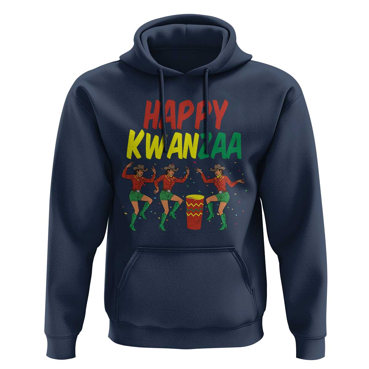 Joyful Kwanzaa Cowgirl Dance Hoodie African Heritage Festival Gift - Wonder Print Shop