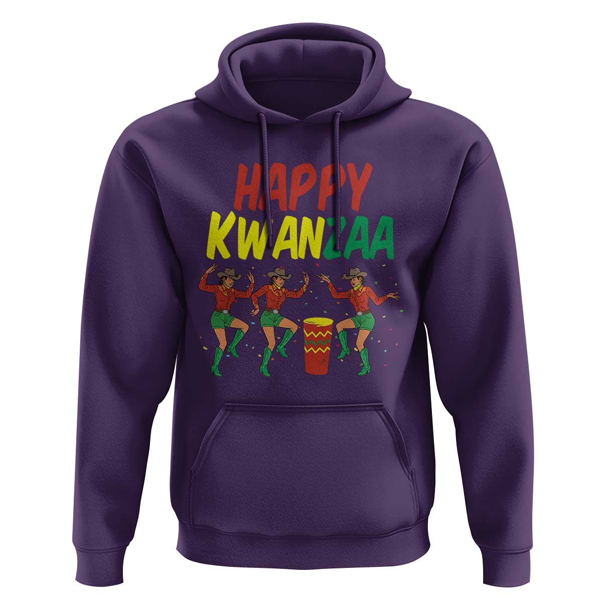 Joyful Kwanzaa Cowgirl Dance Hoodie African Heritage Festival Gift - Wonder Print Shop