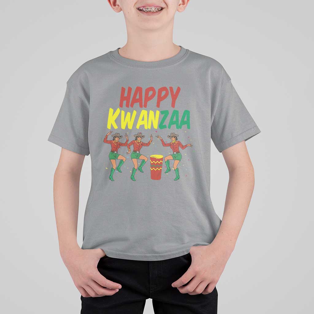 Joyful Kwanzaa Cowgirl Dance T Shirt For Kid African Heritage Festival Gift - Wonder Print Shop