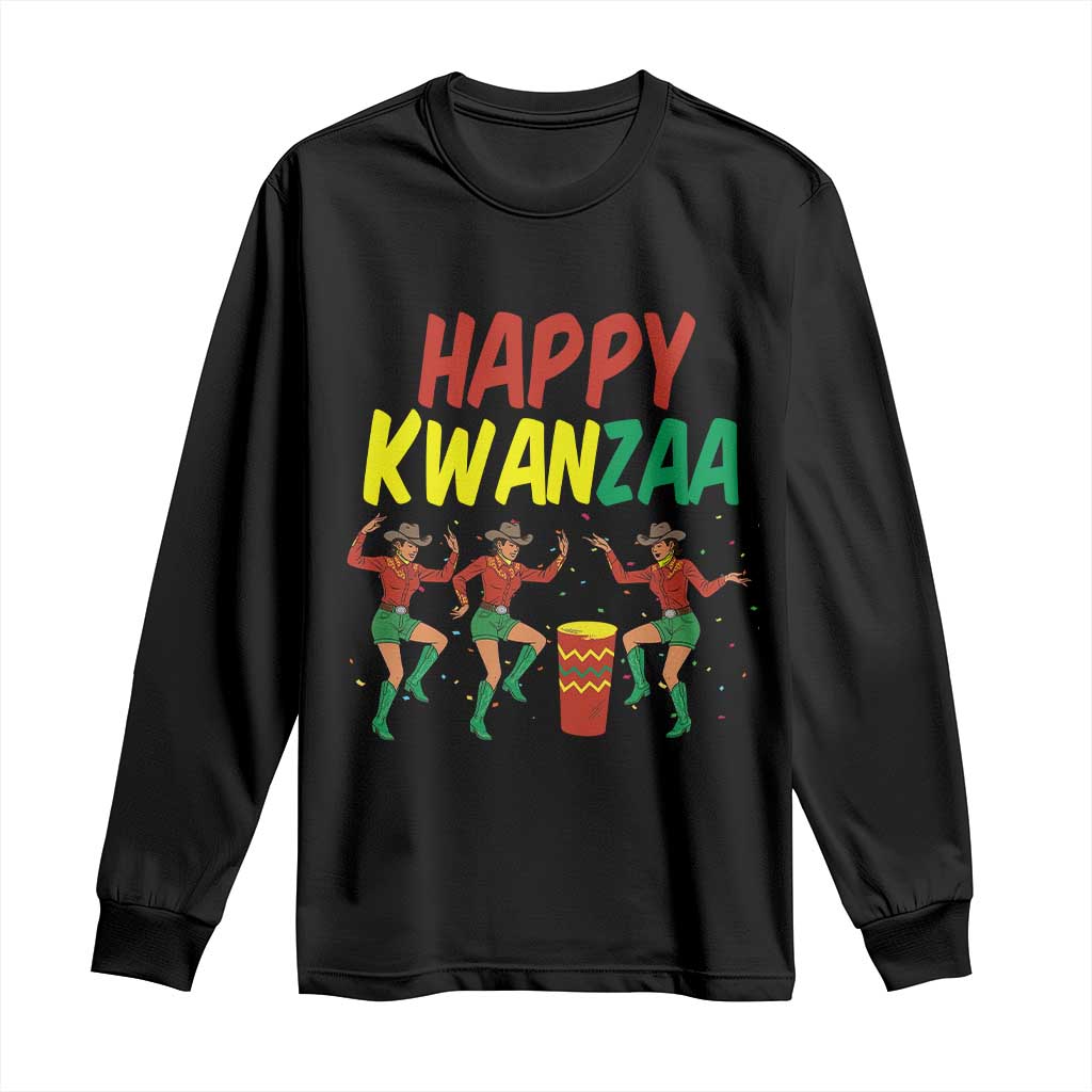 Joyful Kwanzaa Cowgirl Dance Long Sleeve Shirt African Heritage Festival Gift - Wonder Print Shop