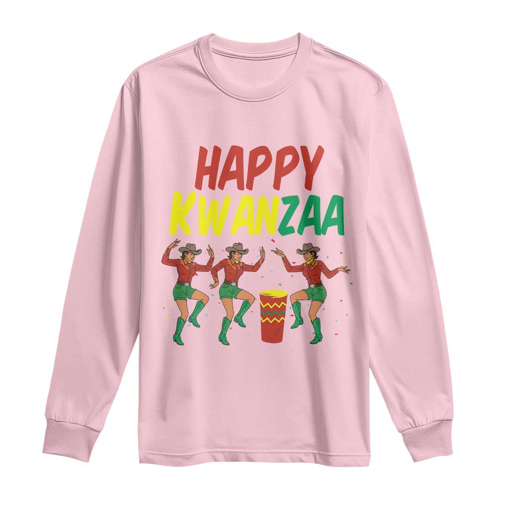 Joyful Kwanzaa Cowgirl Dance Long Sleeve Shirt African Heritage Festival Gift - Wonder Print Shop