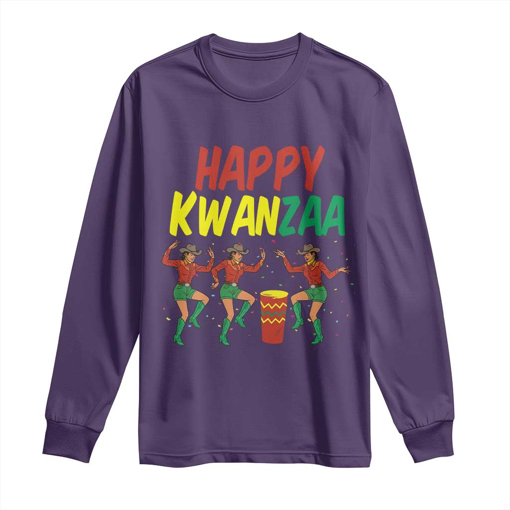 Joyful Kwanzaa Cowgirl Dance Long Sleeve Shirt African Heritage Festival Gift - Wonder Print Shop