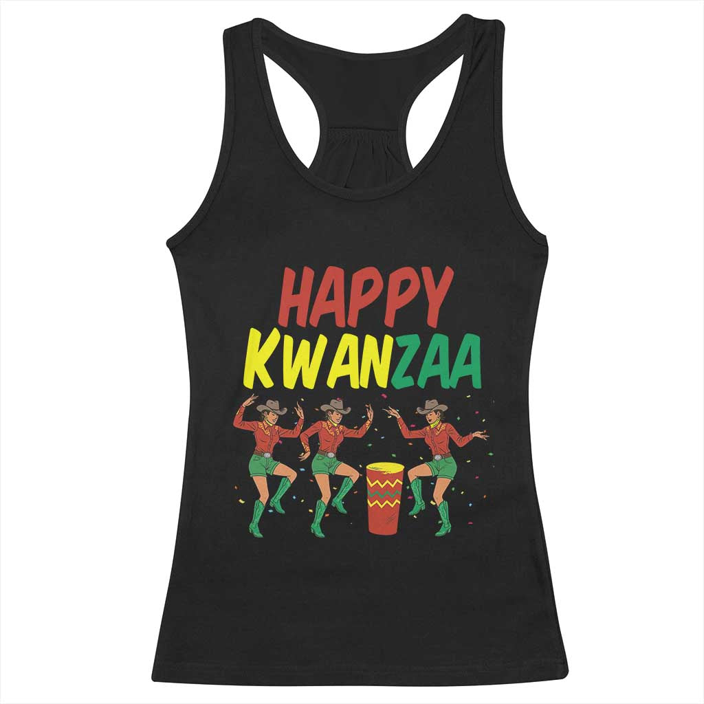 Joyful Kwanzaa Cowgirl Dance Racerback Tank Top African Heritage Festival Gift - Wonder Print Shop