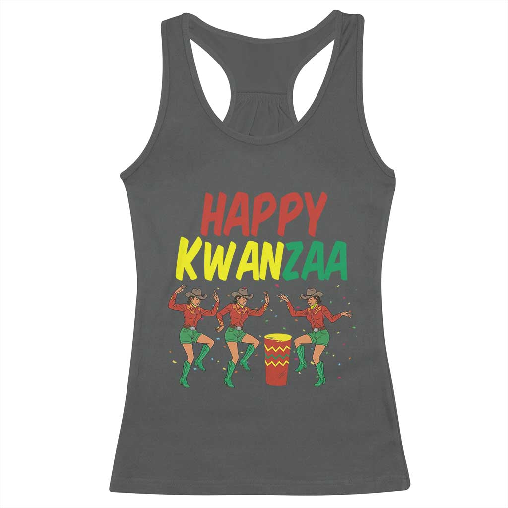 Joyful Kwanzaa Cowgirl Dance Racerback Tank Top African Heritage Festival Gift - Wonder Print Shop