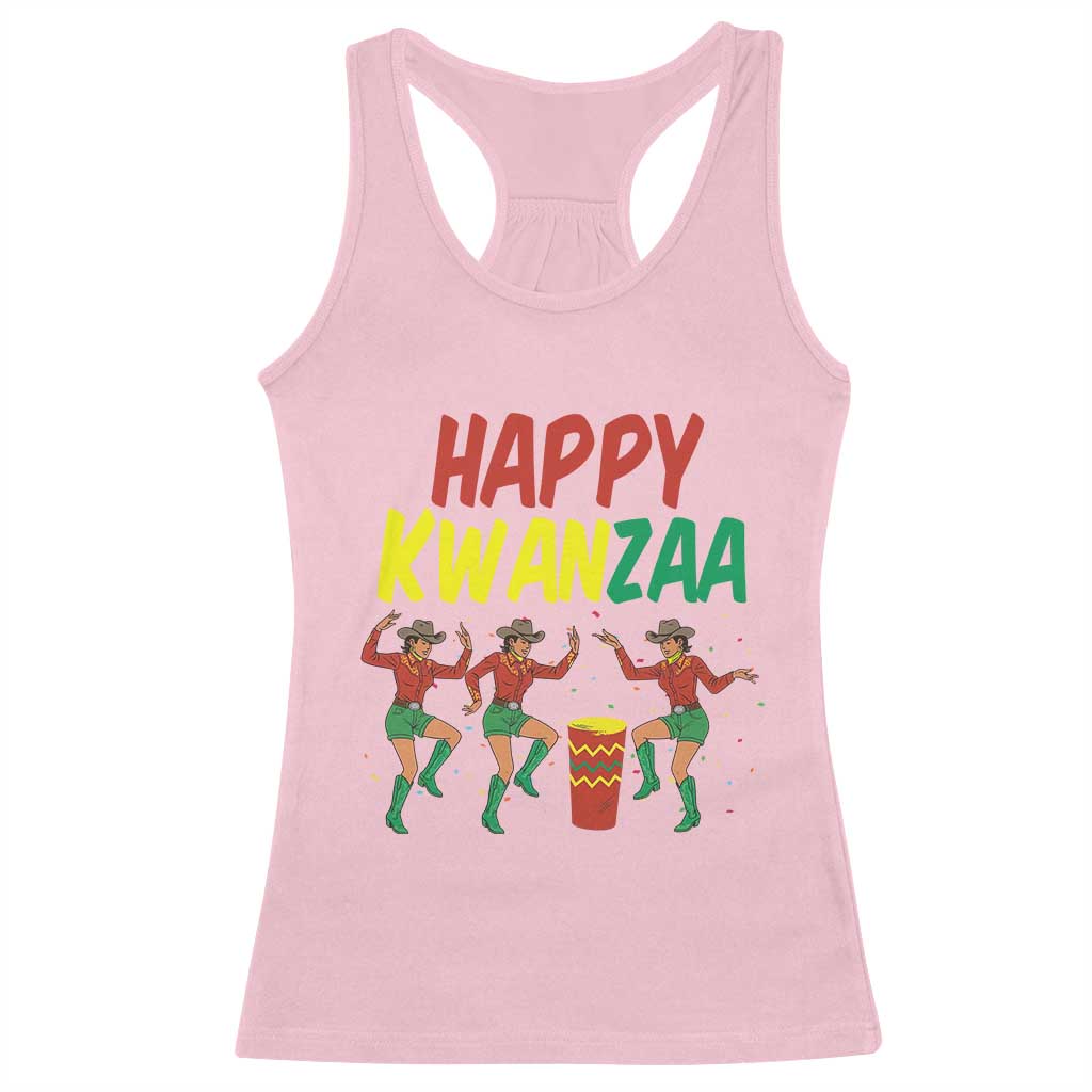 Joyful Kwanzaa Cowgirl Dance Racerback Tank Top African Heritage Festival Gift - Wonder Print Shop