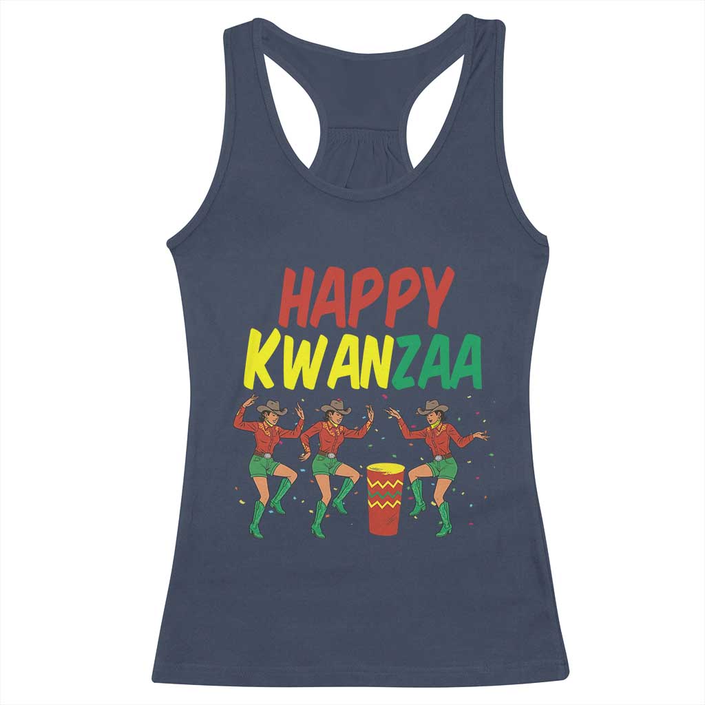 Joyful Kwanzaa Cowgirl Dance Racerback Tank Top African Heritage Festival Gift - Wonder Print Shop
