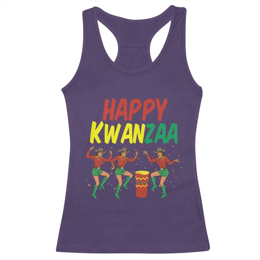 Joyful Kwanzaa Cowgirl Dance Racerback Tank Top African Heritage Festival Gift - Wonder Print Shop