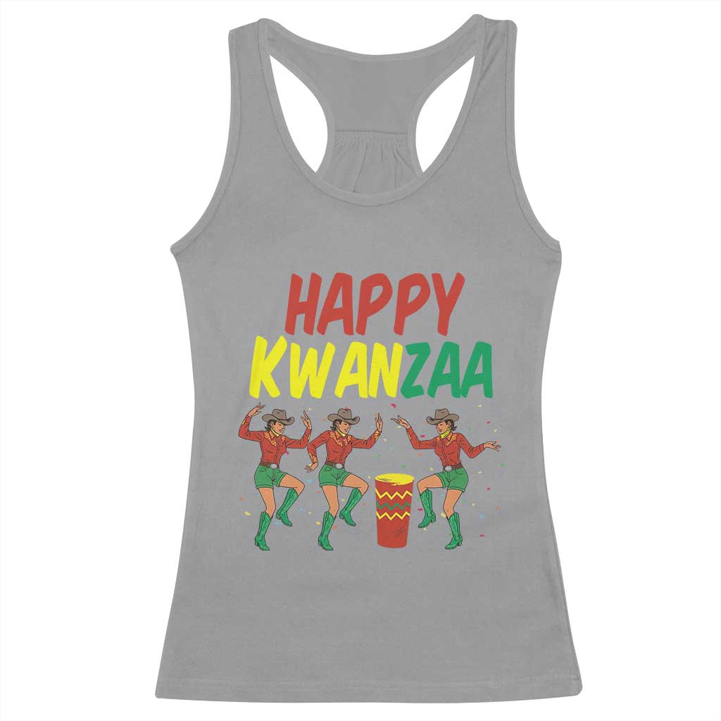 Joyful Kwanzaa Cowgirl Dance Racerback Tank Top African Heritage Festival Gift - Wonder Print Shop
