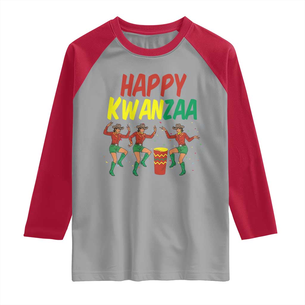 Joyful Kwanzaa Cowgirl Dance Raglan Shirt African Heritage Festival Gift - Wonder Print Shop