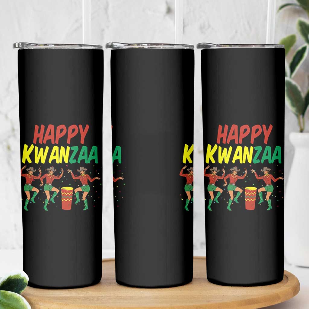 Joyful Kwanzaa Cowgirl Dance Skinny Tumbler African Heritage Festival Gift - Wonder Print Shop