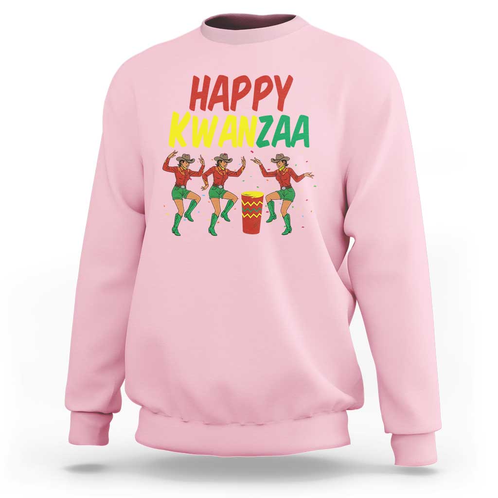 Joyful Kwanzaa Cowgirl Dance Sweatshirt African Heritage Festival Gift - Wonder Print Shop