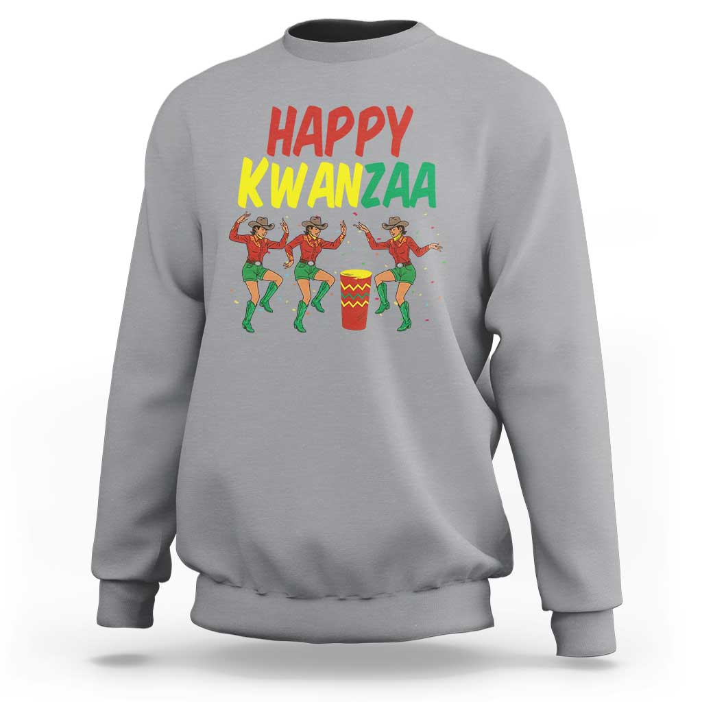 Joyful Kwanzaa Cowgirl Dance Sweatshirt African Heritage Festival Gift - Wonder Print Shop