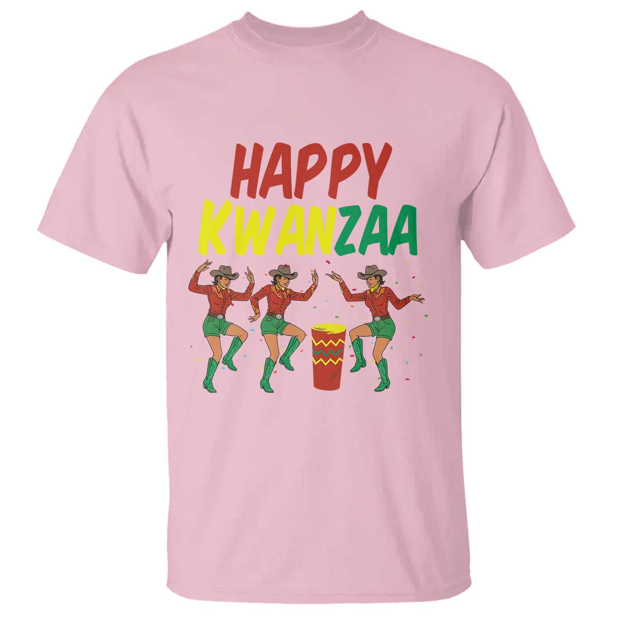 Joyful Kwanzaa Cowgirl Dance T Shirt African Heritage Festival Gift - Wonder Print Shop