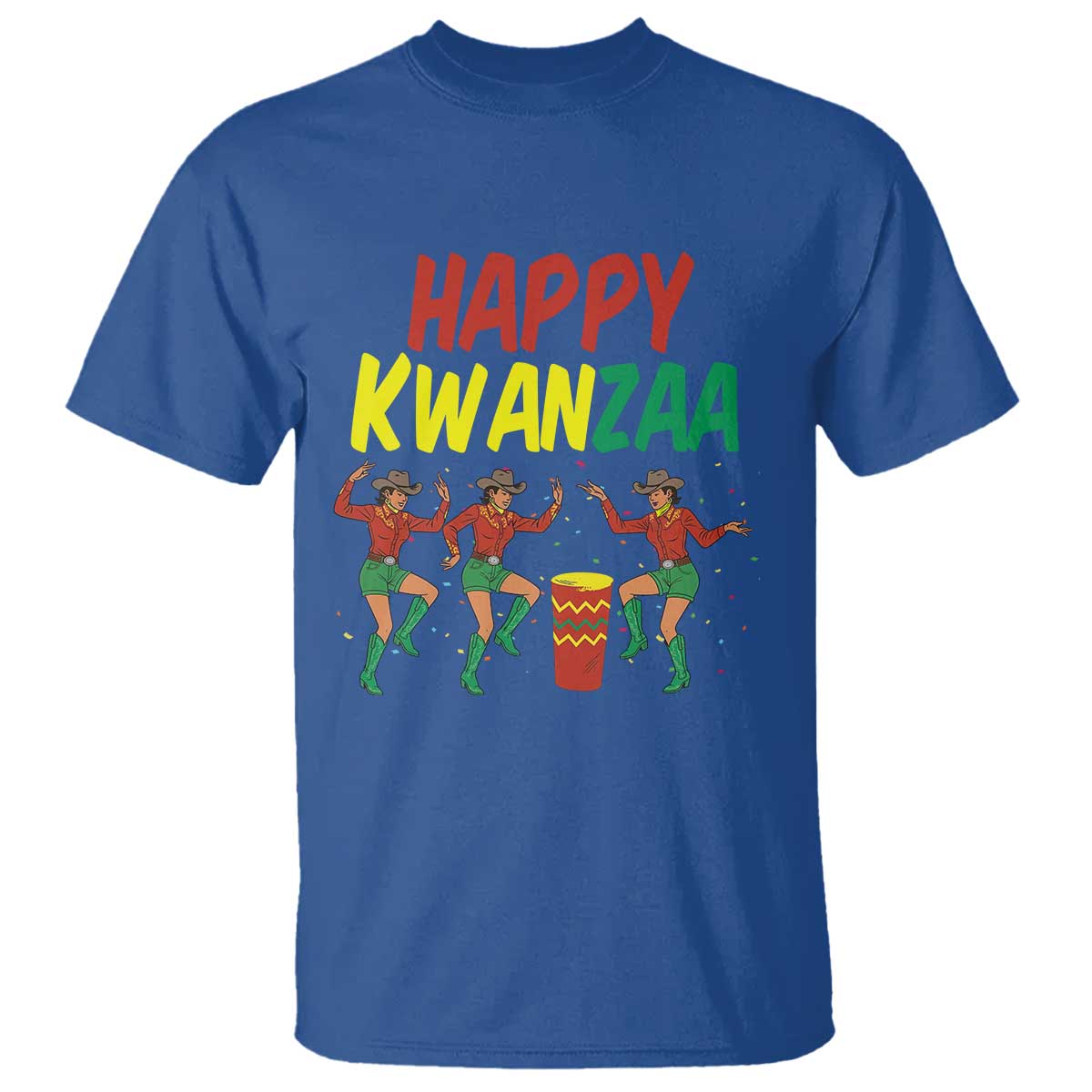 Joyful Kwanzaa Cowgirl Dance T Shirt African Heritage Festival Gift - Wonder Print Shop