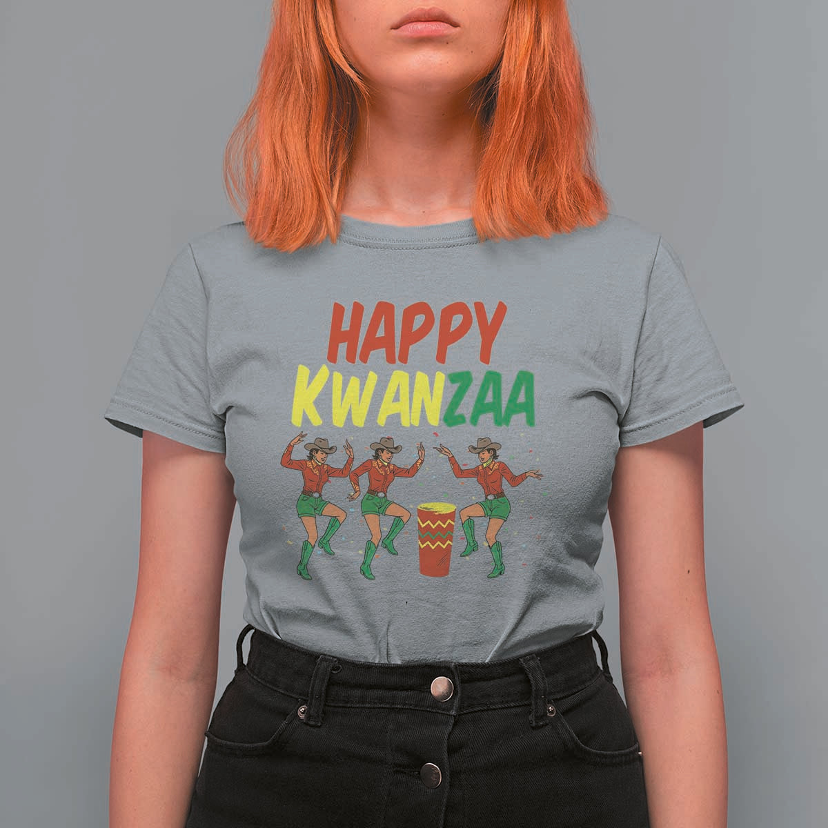 Joyful Kwanzaa Cowgirl Dance T Shirt For Women African Heritage Festival Gift - Wonder Print Shop