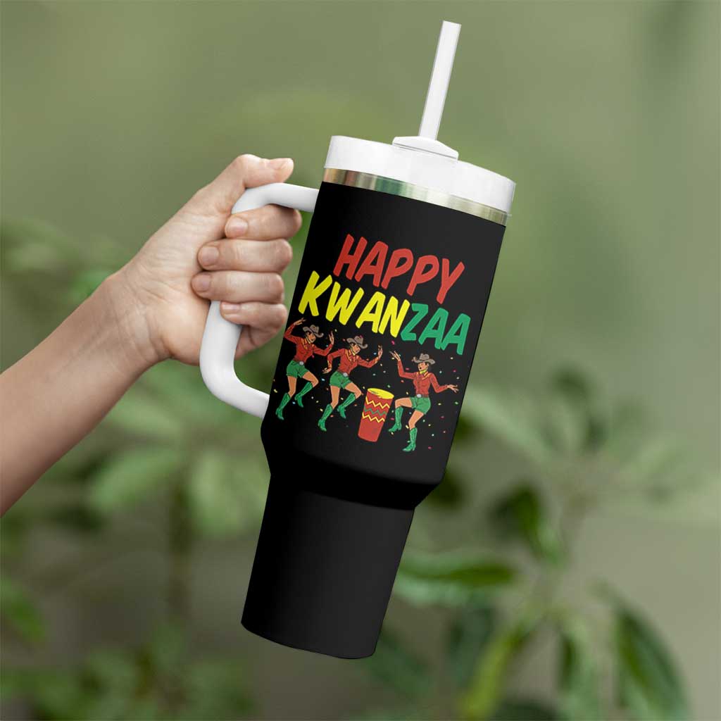 Joyful Kwanzaa Cowgirl Dance Tumbler With Handle African Heritage Festival Gift - Wonder Print Shop