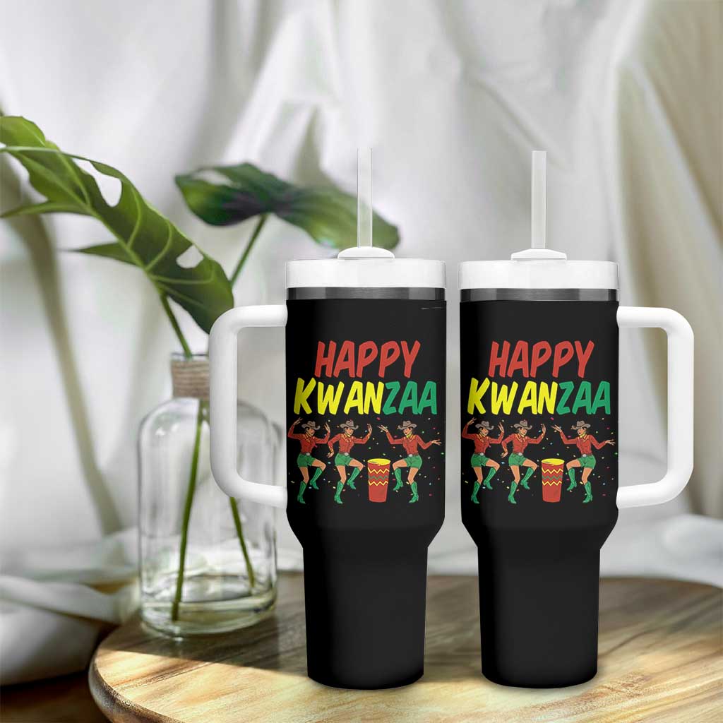 Joyful Kwanzaa Cowgirl Dance Tumbler With Handle African Heritage Festival Gift - Wonder Print Shop