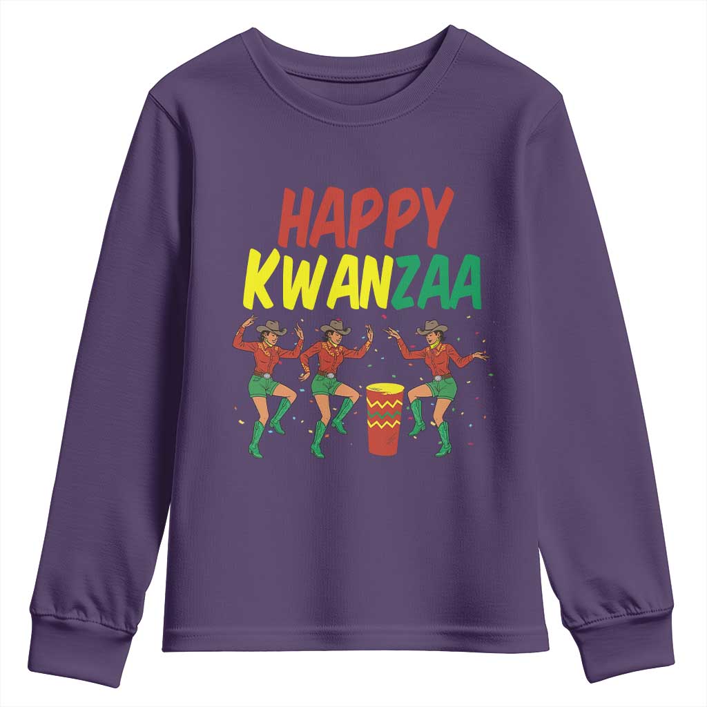 Joyful Kwanzaa Cowgirl Dance Youth Sweatshirt African Heritage Festival Gift - Wonder Print Shop