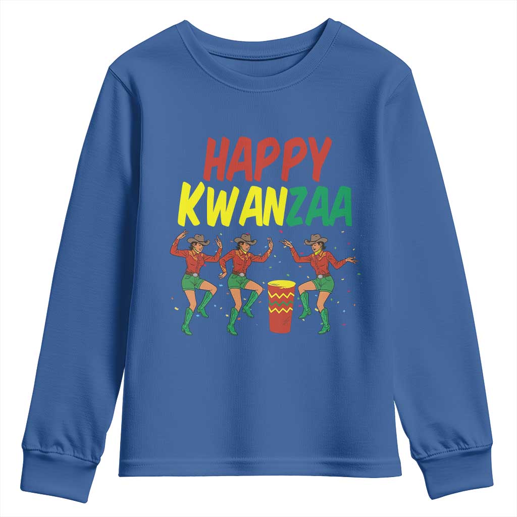Joyful Kwanzaa Cowgirl Dance Youth Sweatshirt African Heritage Festival Gift - Wonder Print Shop