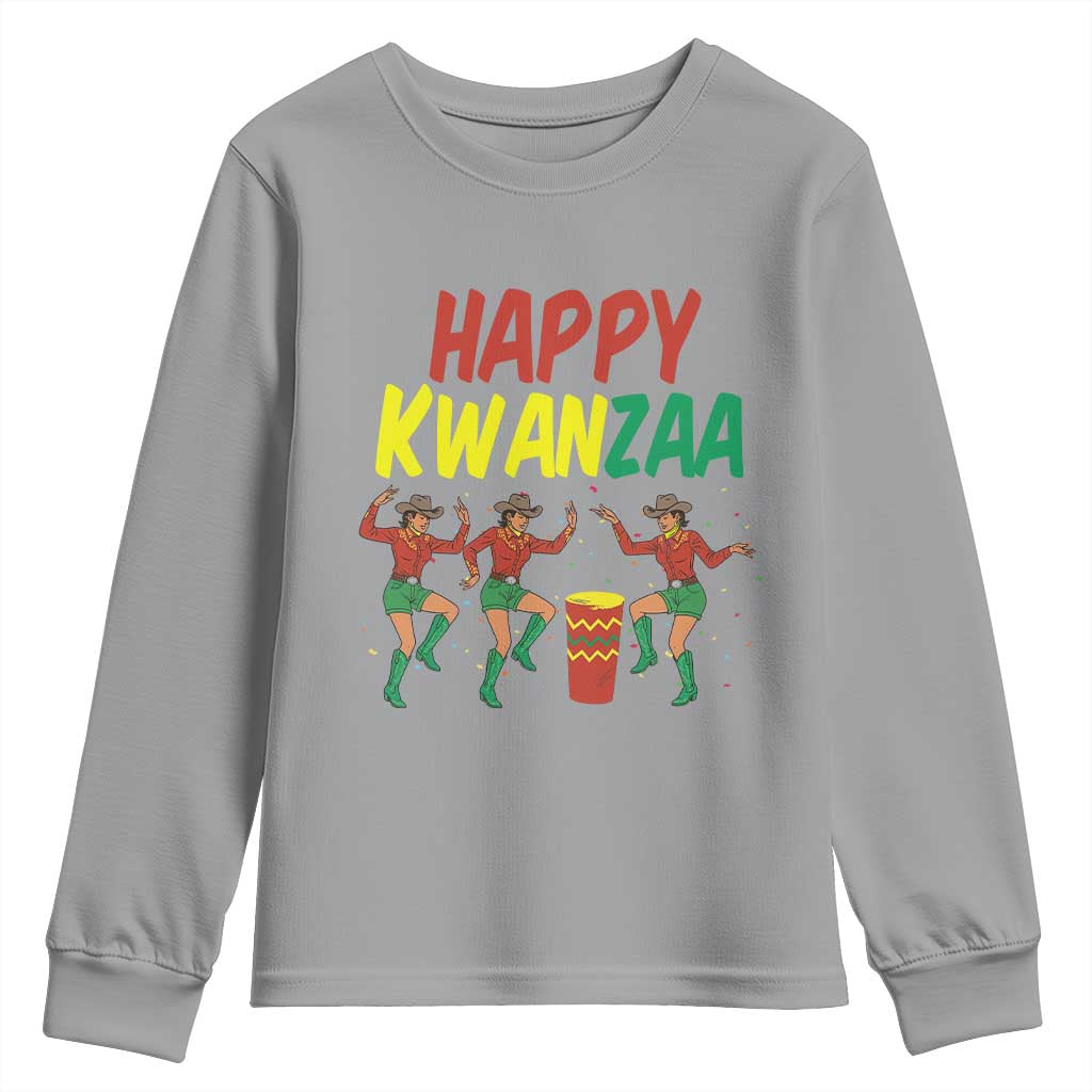Joyful Kwanzaa Cowgirl Dance Youth Sweatshirt African Heritage Festival Gift - Wonder Print Shop