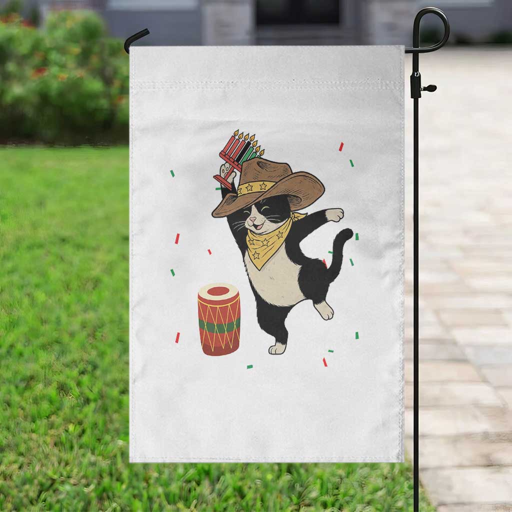 Funny Kwanzaa Cowcat Dance Garden Flag Festival Of Lights African Heritage Gift - Wonder Print Shop