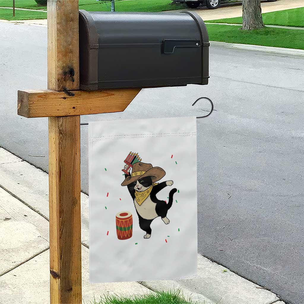 Funny Kwanzaa Cowcat Dance Garden Flag Festival Of Lights African Heritage Gift - Wonder Print Shop