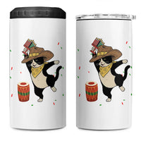 Funny Kwanzaa Cowcat Dance 4 in 1 Can Cooler Tumbler Festival Of Lights African Heritage Gift - Wonder Print Shop