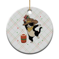 Funny Kwanzaa Cowcat Dance Ceramic Ornament Festival Of Lights African Heritage Gift - Wonder Print Shop