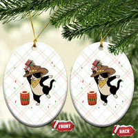 Funny Kwanzaa Cowcat Dance Ceramic Ornament Festival Of Lights African Heritage Gift - Wonder Print Shop