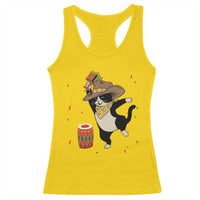 Funny Kwanzaa Cowcat Dance Racerback Tank Top Festival Of Lights African Heritage Gift - Wonder Print Shop