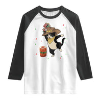 Funny Kwanzaa Cowcat Dance Raglan Shirt Festival Of Lights African Heritage Gift - Wonder Print Shop