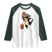 Funny Kwanzaa Cowcat Dance Raglan Shirt Festival Of Lights African Heritage Gift - Wonder Print Shop