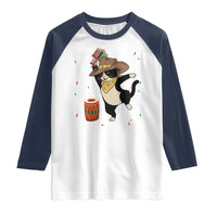 Funny Kwanzaa Cowcat Dance Raglan Shirt Festival Of Lights African Heritage Gift - Wonder Print Shop