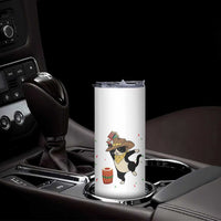 Funny Kwanzaa Cowcat Dance Skinny Tumbler Festival Of Lights African Heritage Gift - Wonder Print Shop