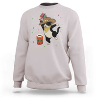 Funny Kwanzaa Cowcat Dance Sweatshirt Festival Of Lights African Heritage Gift - Wonder Print Shop