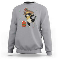 Funny Kwanzaa Cowcat Dance Sweatshirt Festival Of Lights African Heritage Gift - Wonder Print Shop