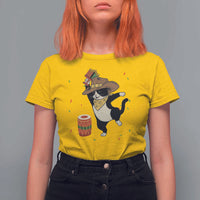 Funny Kwanzaa Cowcat Dance T Shirt For Women Festival Of Lights African Heritage Gift - Wonder Print Shop