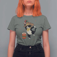 Funny Kwanzaa Cowcat Dance T Shirt For Women Festival Of Lights African Heritage Gift - Wonder Print Shop