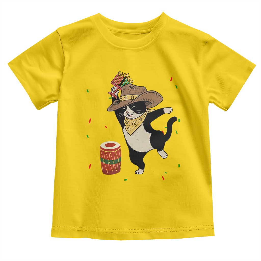 Funny Kwanzaa Cowcat Dance Toddler T Shirt Festival Of Lights African Heritage Gift - Wonder Print Shop