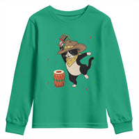 Funny Kwanzaa Cowcat Dance Youth Sweatshirt Festival Of Lights African Heritage Gift - Wonder Print Shop